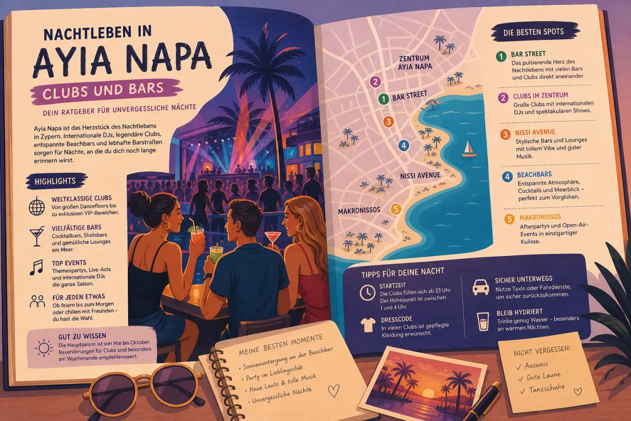 Nachtleben in Ayia Napa: Die besten Clubs und Bars