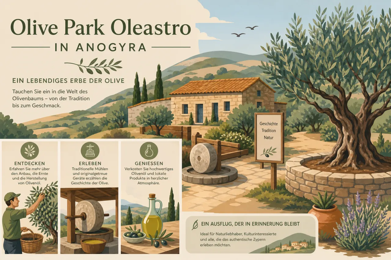 Olive Park Oleastro: Alles über Oliven und ihre Verarbeitung in Anogyra