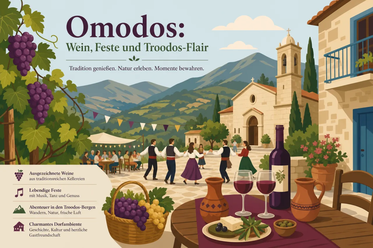 Omodos: Berühmt für Wein und traditionelle Feste