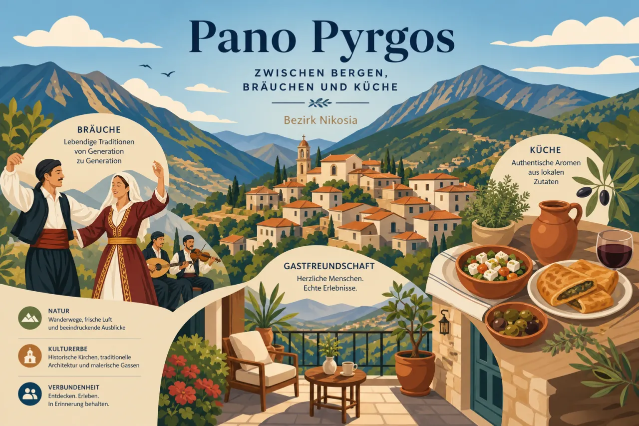Pano Pyrgos: Berühmt für seine malerische Lage und kulturelle Schätze