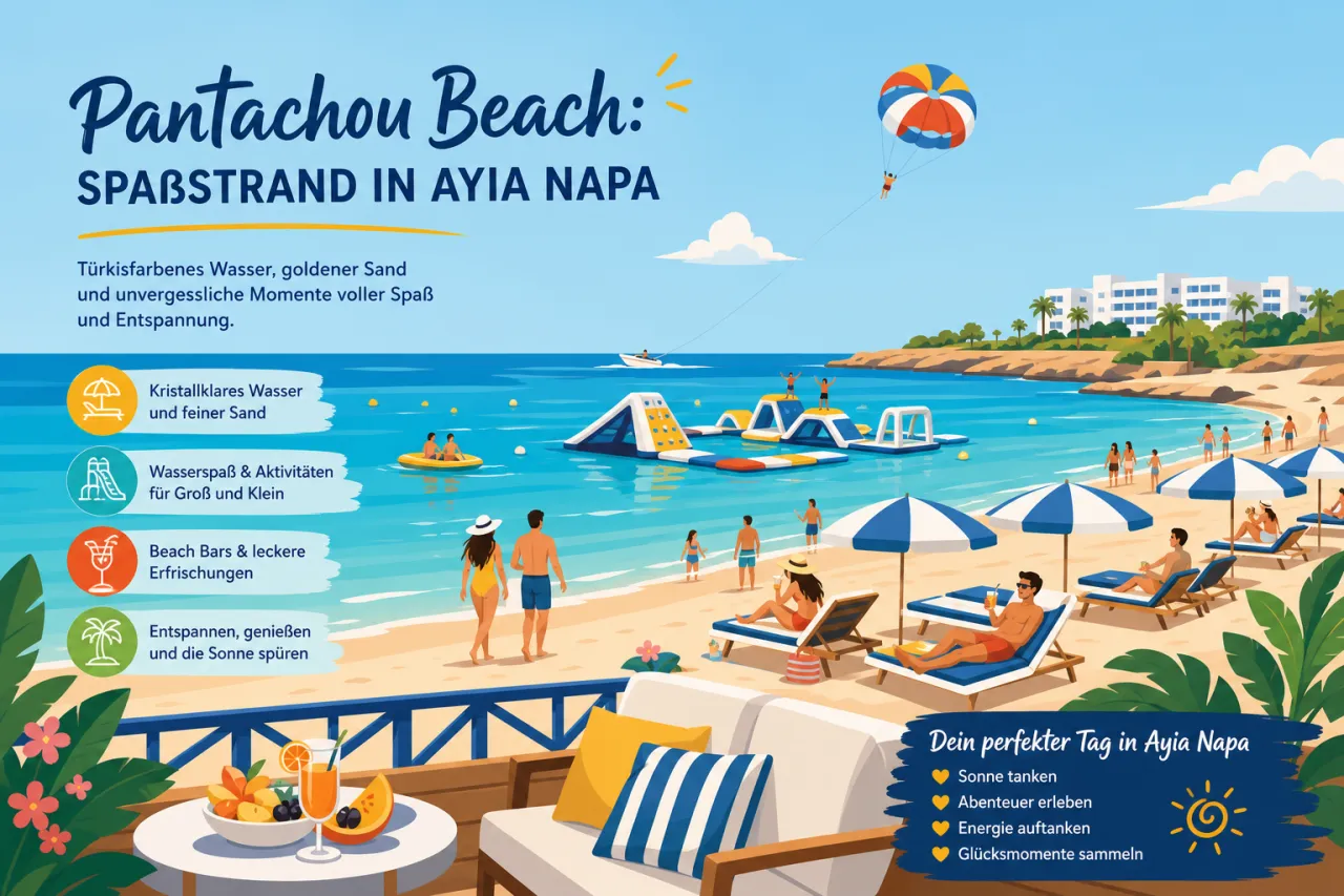 Pantachou Beach (Ayia Napa): Lebendiger Strand für Spaß und Erholung