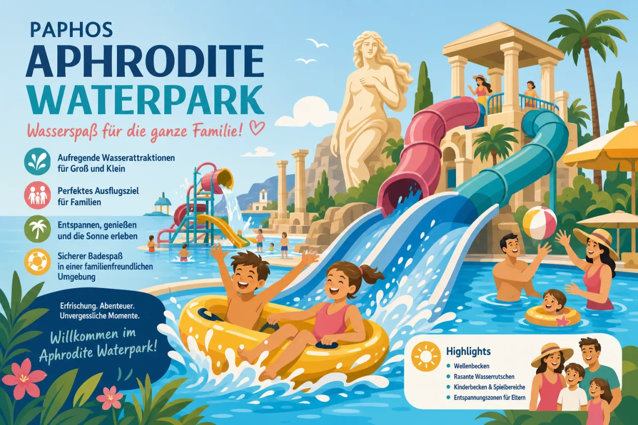 Paphos Aphrodite Waterpark: Familienfreundliche Abenteuer im größten Wasserpark Zyperns