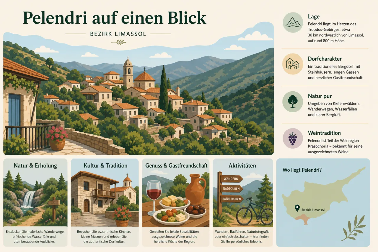 Pelendri: Berühmt für Wein und kulturelle Feste