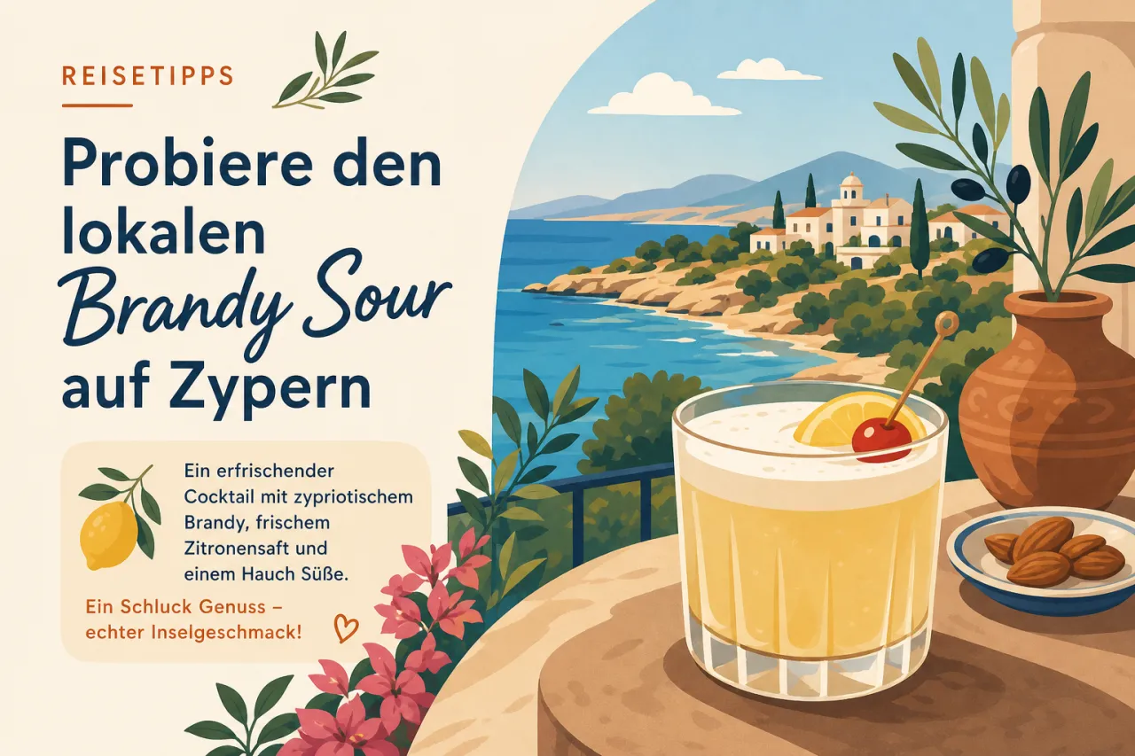 Probiere den lokalen Brandy Sour Cocktail