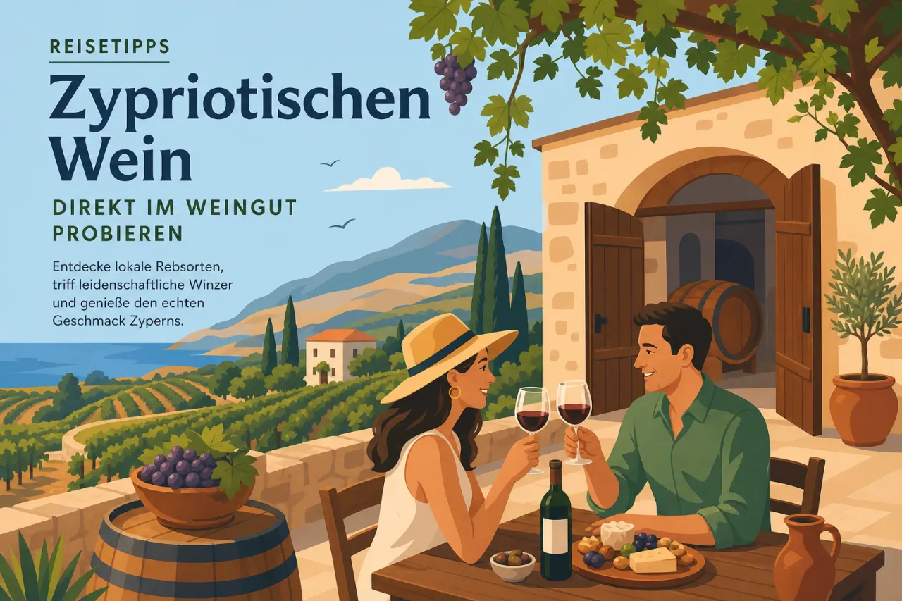 Probiere zypriotischen Wein in einem der Weingüter