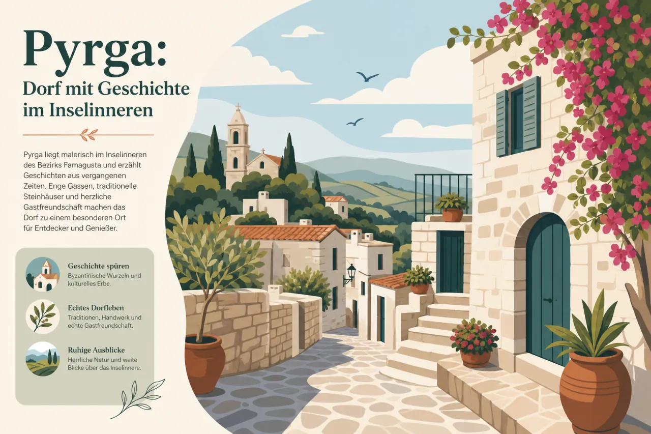 Pyrga: Ein friedlicher Ort mit reichhaltiger Tradition