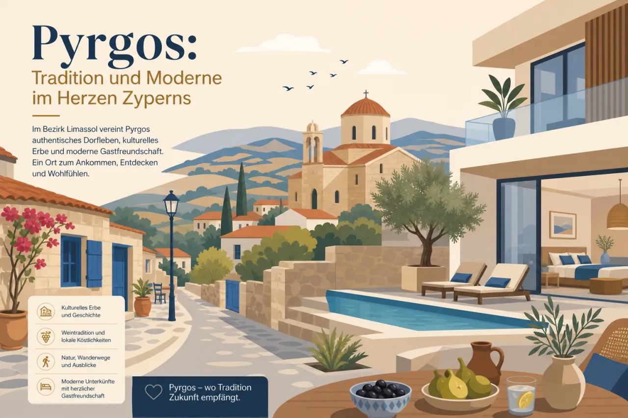 Pyrgos: Tradition und Moderne im Herzen Zyperns