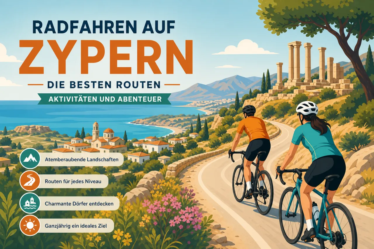 Radfahren auf Zypern: Die besten Routen für alle Schwierigkeitsgrade