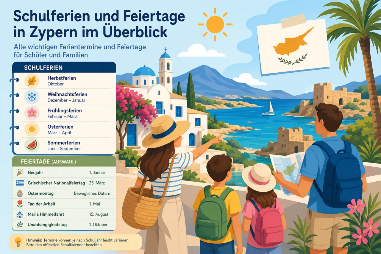 Schulferien und Feiertage in Zypern: Ein Kalenderüberblick
