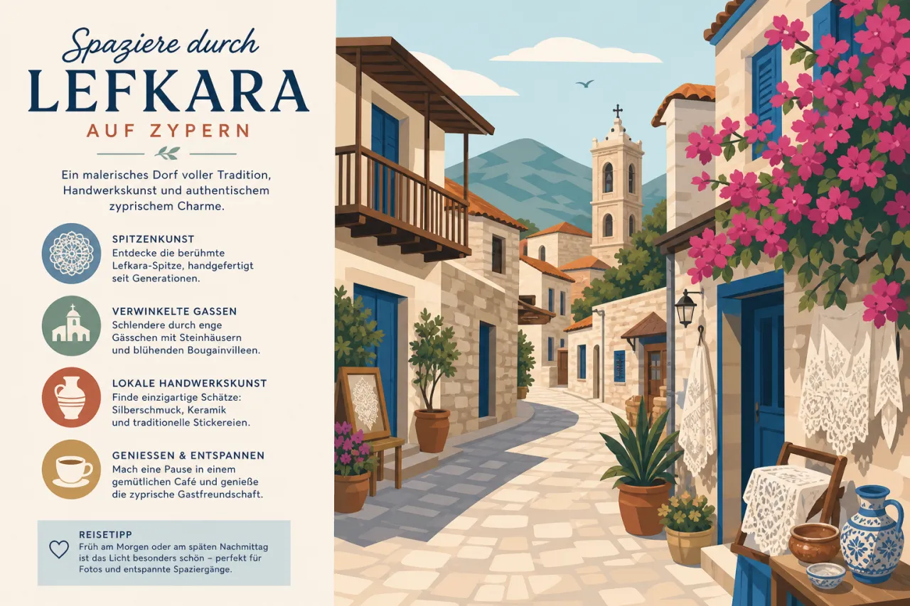 Spaziere durch das Dorf Lefkara
