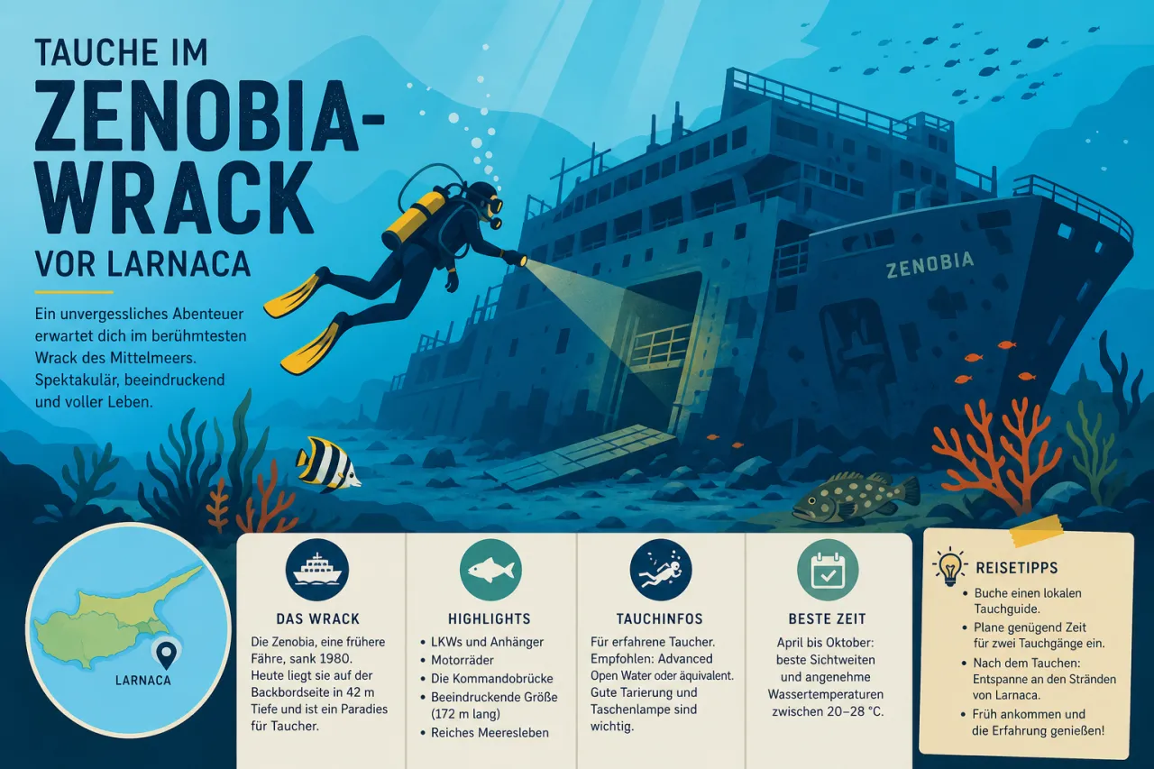 Tauche im Zenobia-Wrack vor Larnaca