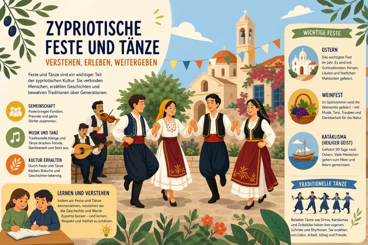 Traditionelle zypriotische Feste und Tänze: Ein Leitfaden für Neuankömmlinge
