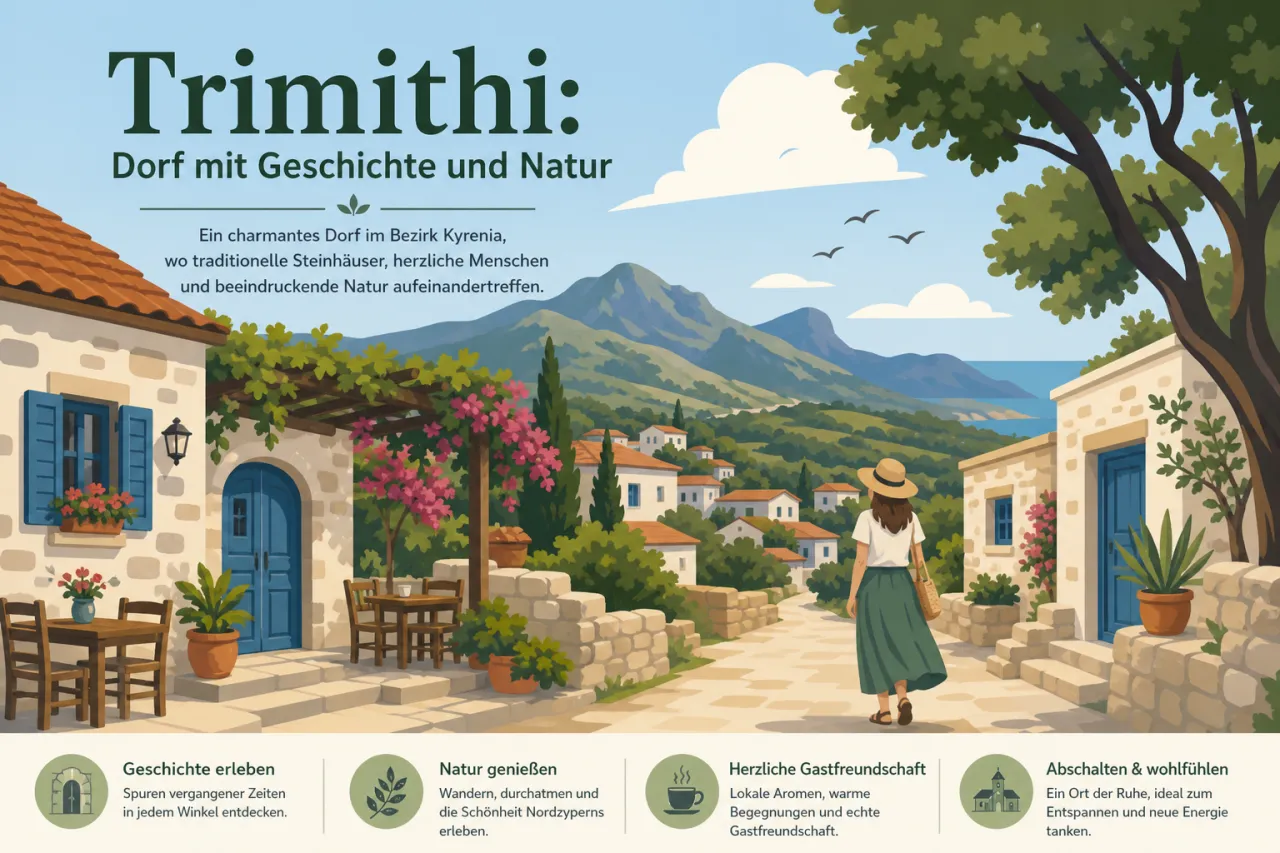 Trimithi: Dorf mit Geschichte und Natur