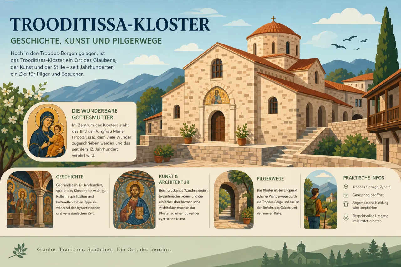 Trooditissa Monastery: Historisches Kloster und kulturelle Schätze