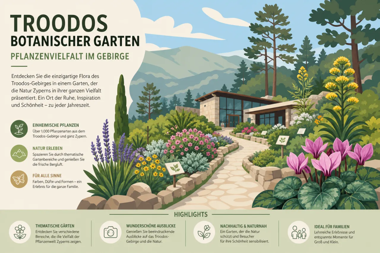 Troodos Botanical Garden: Botanischer Garten und Pflanzenvielfalt