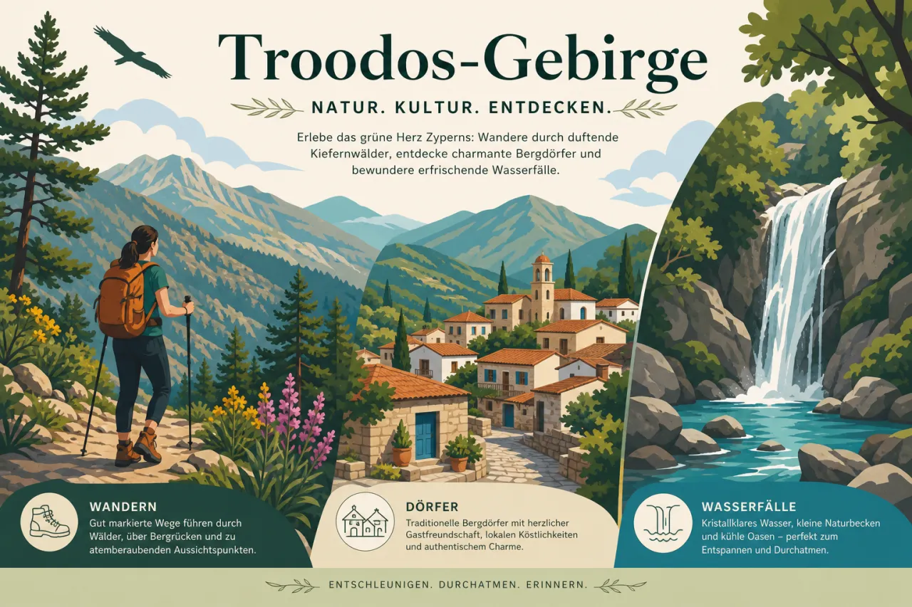 Troodos-Gebirge: Wanderungen und Naturschönheiten im Troodos-Gebirge