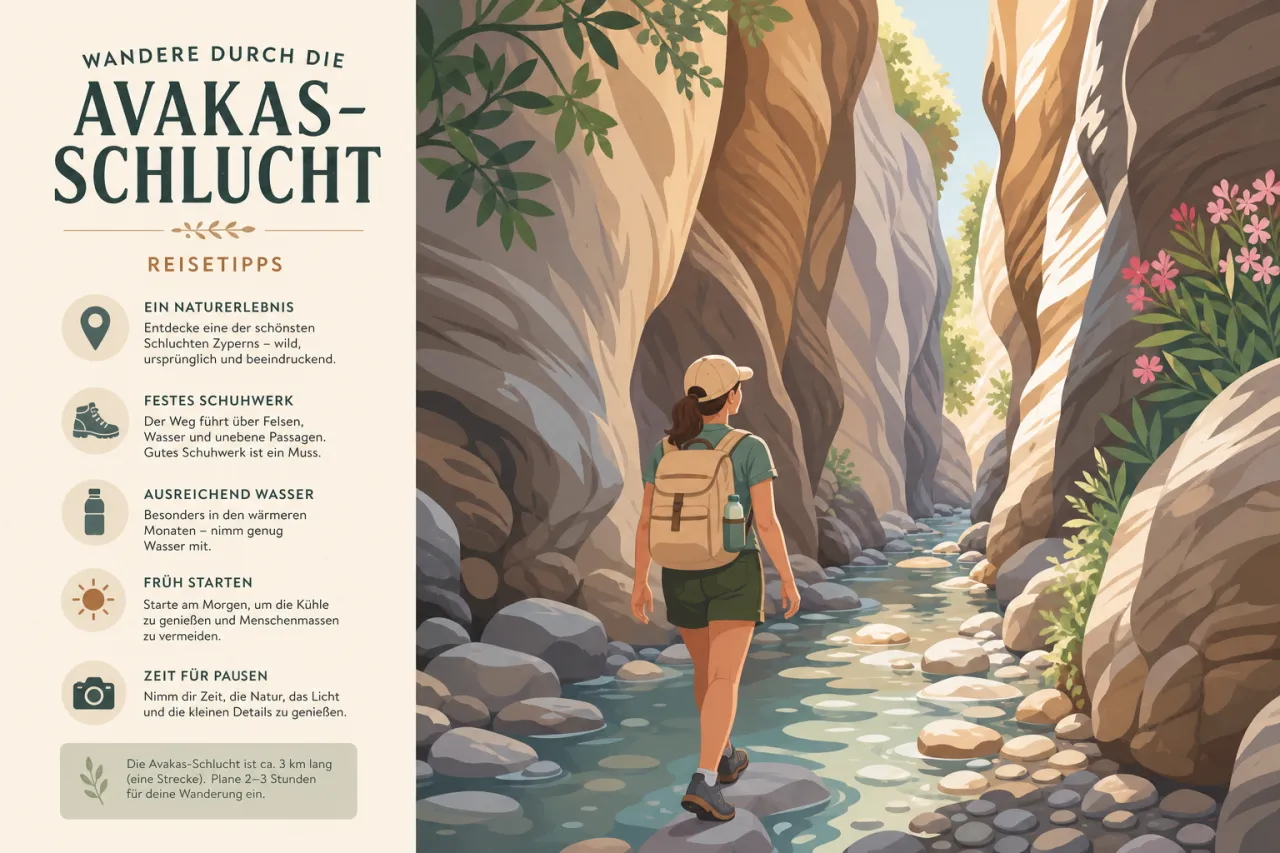 Wandere durch die Avakas-Schlucht