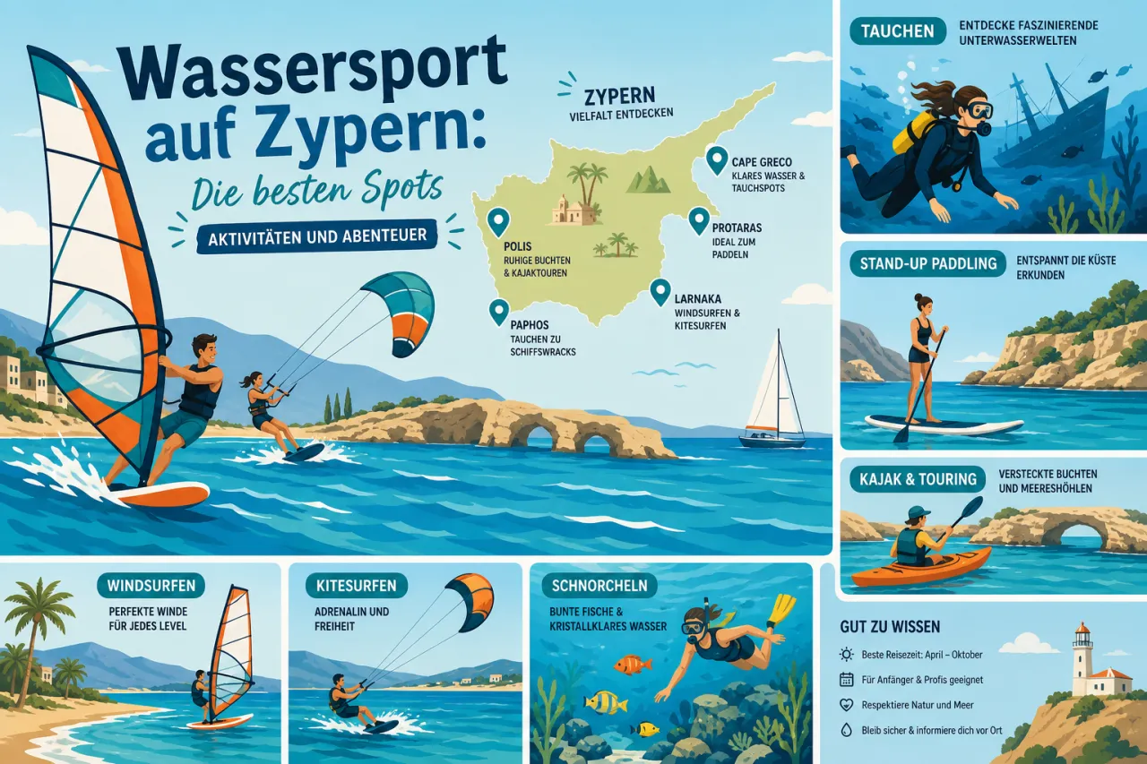 Wassersport auf Zypern: Die besten Spots