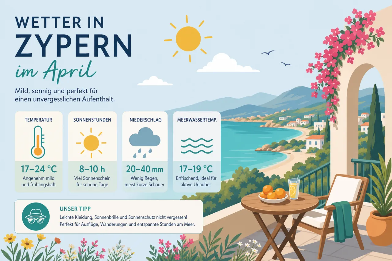 Wetter in Zypern im April: Frühling in voller Blüte und perfektes Reisewetter