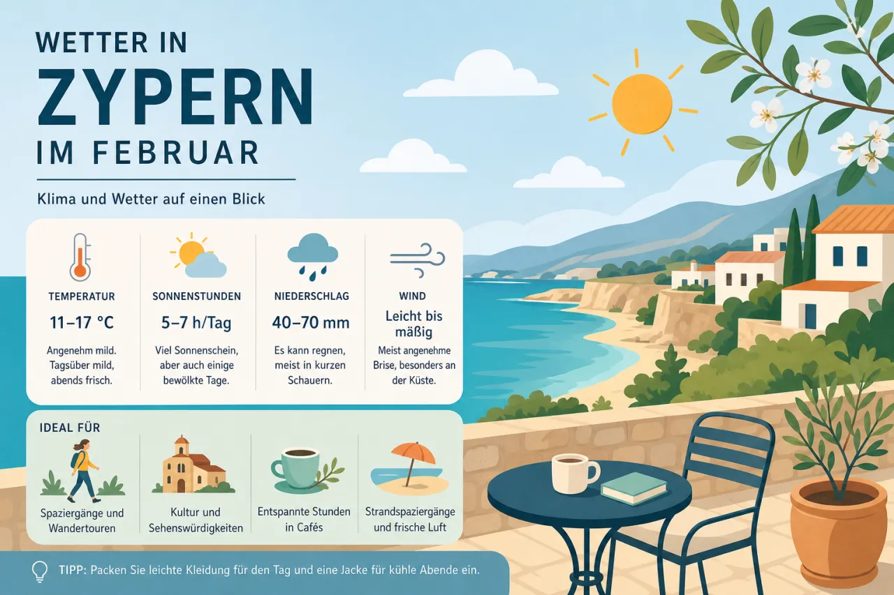 Wetter in Zypern im Februar: Frühlingserwachen und angenehme Temperaturen
