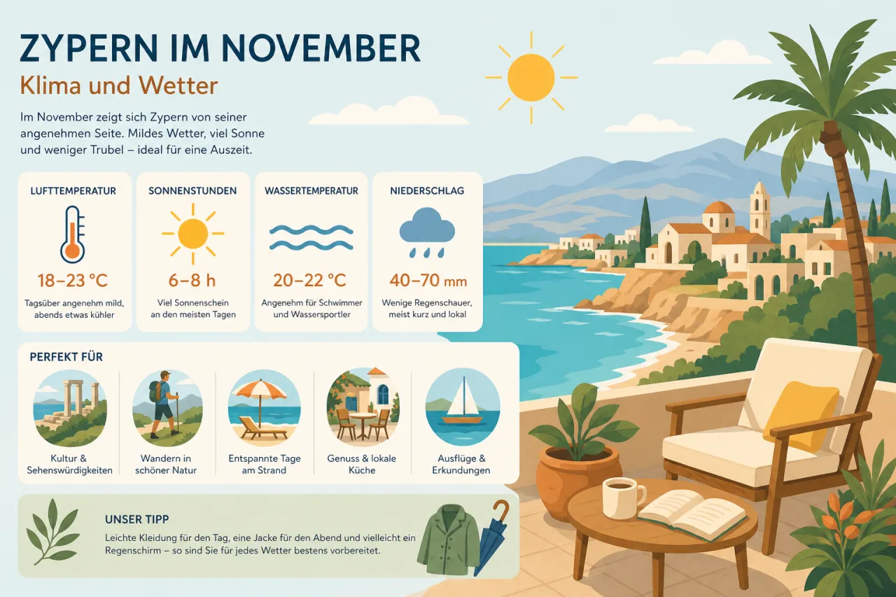 Wetter in Zypern im November