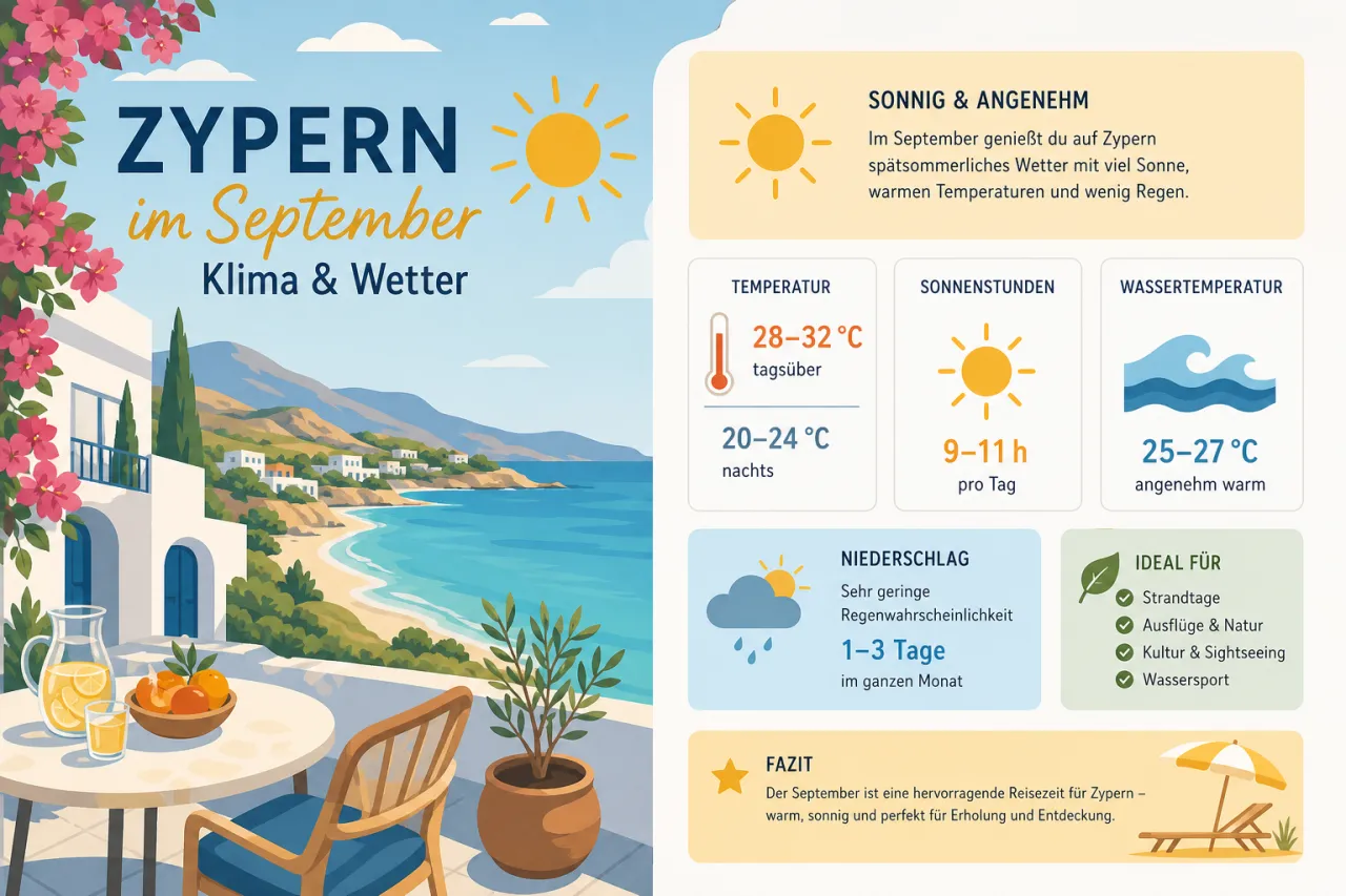 Wetter in Zypern im September