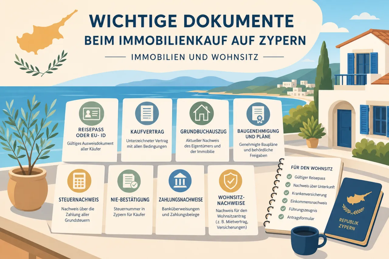 Wichtige Dokumente und Verträge beim Immobilienkauf auf Zypern