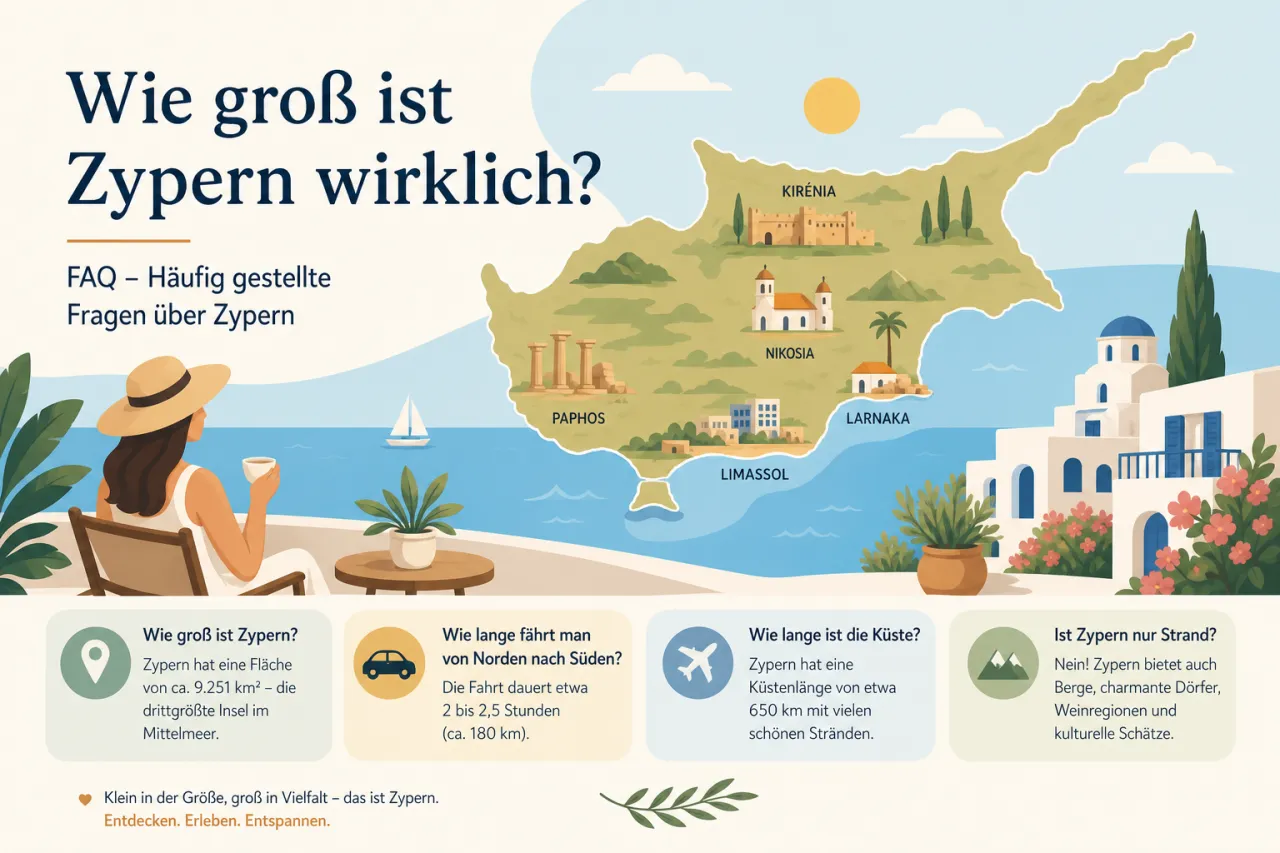 Wie groß ist Zypern?