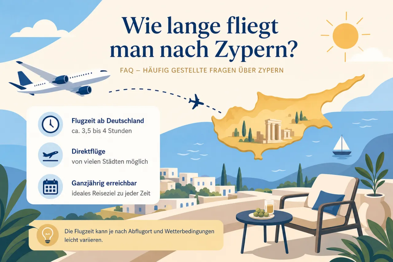 Wie lange fliegt man nach Zypern?