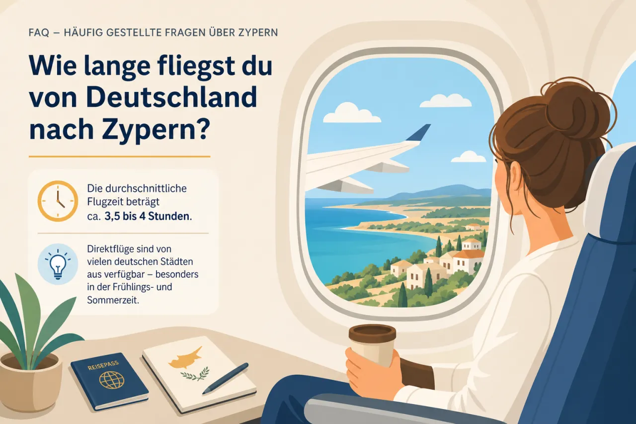 Wie lange fliegt man von Deutschland nach Zypern?