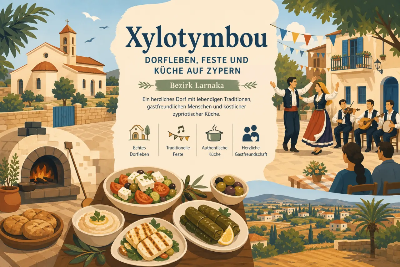 Xylotymbou: Dorfleben, Feste und Küche auf Zypern