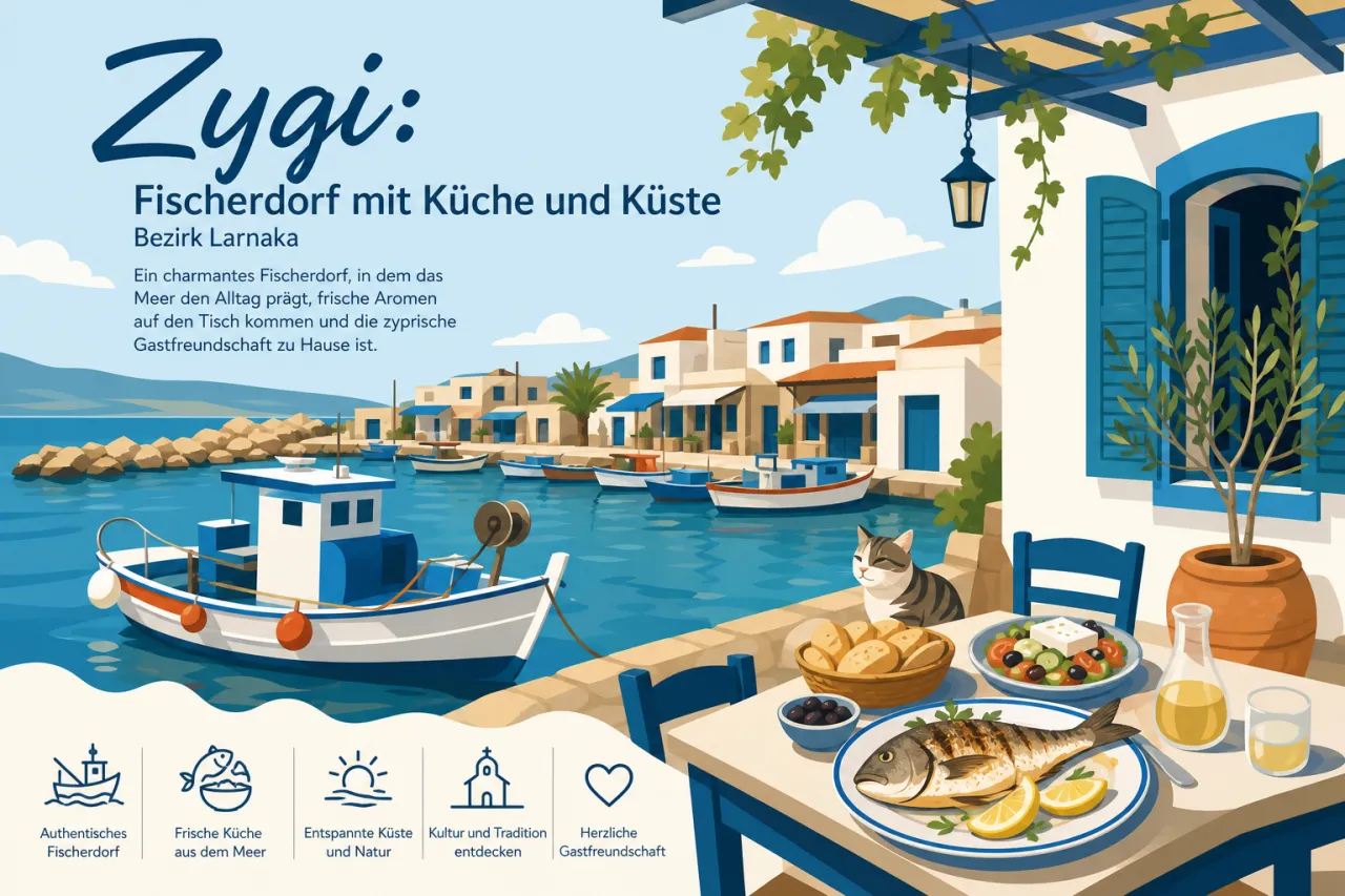 Zygi: Fischerdorf mit Küche und Küste
